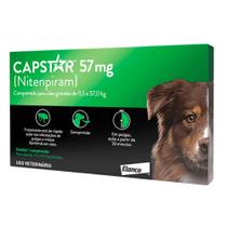Antipulgas Capstar para Cães de 57 mg com 6 Comprimidos