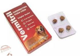 Antipulgas, Carrapatos e Sarnas - Tripla Ação contra parasitas - 4 Comprimidos para cães de até 15kg