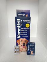 Antipulgas, Carrapatos e Sarnas - Tripla Ação contra parasitas - 4 Comprimidos para Cães de até 60kg - Vermitril