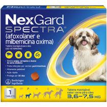 Antipulgas, Carrapatos e Vermífugo NexGard Spectra para Cães de 3,6 a 7,5 Kg - 1 Tablete