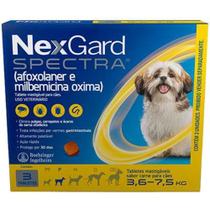 Antipulgas, Carrapatos e Vermífugo NexGard Spectra para Cães de 3,6 a 7,5 Kg - Caixa com 3 tabletes
