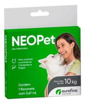 Antipulgas Carrapatos Neopet Cães Cachorro Até 10kg 0,67ml