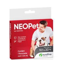 Antipulgas Carrapatos Neopet Para Cães 10,1 A 20kg, Ourofino