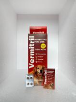 Antipulgas, Carrapatos, Sarnas - Tripla Ação contra parasitas - 48 Comp p Cães 15kg + Shampoo