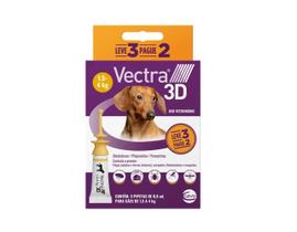 Antipulgas Ceva Vectra 3d Cães De 1.5 A 4 Kg 3 Pipetas
