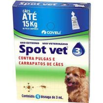 Antipulgas Coveli Spot Vet 3 para Cães até 15 Kg 3 mL 1 Bisnaga - Bulldog Antipulgas Coveli Spot Vet 3 para Cães até 15 Kg 3 mL 1 Bisnaga - Bulldog
