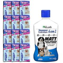 Antipulgas e Anticarrapatos 48 Comprimidos Mastigáveis Plus para Cães de até 5kg + Shampoo e Condicionador Matt 6 em 1 Pet