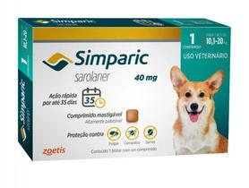 Antipulgas e Carrapaticida Para Cães Simparic Tamanhos Antipulgas e Carrapaticida Para Cães Simparic Tamanhos