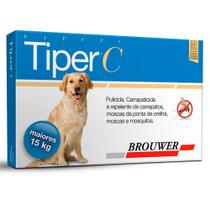 Antipulgas e carrapaticida Tiper C Brouwer para Cães acima 15kg Antipulgas e carrapaticida Tiper C Brouwer para Cães acima 15kg