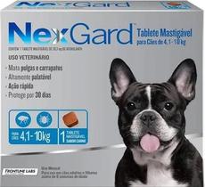 Antipulgas e Carrapatos 4 A 10kg Com 3 Comprimidos NEX