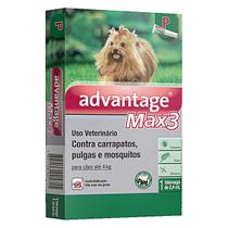 Antipulgas e Carrapatos Advantage Max 3 P - 0,4mL para Cães até 4kg - 1 Bisnaga - Elanco
