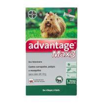 Antipulgas e Carrapatos Advantage Max3 0,4ml Cães 1 e 4kg