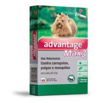 Antipulgas E Carrapatos Advantage Max3 Para Cães De Até 4 Kg