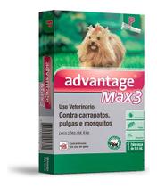 Antipulgas E Carrapatos Advantage Max3 Para Cães De Até 4 Kg