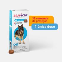 Antipulgas e Carrapatos Bravecto MSD para Cães de 20Kg a 40Kg. PDB10694627