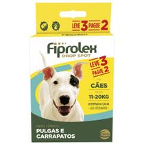Antipulgas e Carrapatos Ceva Fiprolex Drop Spot de 1,34 mL para Cães de 11 a 20 Kg - Leve 3 Pague 2