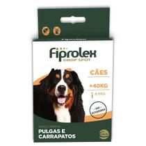 Antipulgas e Carrapatos Ceva Fiprolex Drop Spot de 4,02 mL para Cães Acima de 41 Kg - 1 Unidade