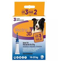 Antipulgas e Carrapatos Ceva Vectra 3D para Cães de 10 a 25 Kg 3,6 mL 3 Pipetas