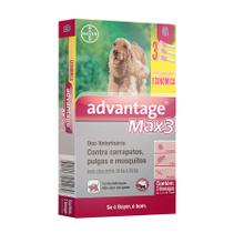 Antipulgas e Carrapatos Combo Advantage Max3 para Cães de 10 a 25 Kg 3 bisnagas