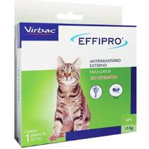 Antipulgas e Carrapatos Effipro Virbac para Gatos 0,5ml 1 pipeta