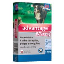 Antipulgas e Carrapatos Elanco Advantage MAX3 para Cães Acima de 25 Kg - 1 Bisnaga