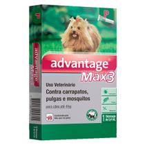 Antipulgas e Carrapatos Elanco Advantage MAX3 para Cães Até 4 Kg - 3 Bisnagas