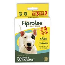 Antipulgas e Carrapatos Fiprolex Ceva Cães 11 a 20 Kg - 3 un