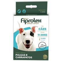 Antipulgas e Carrapatos Fiprolex Drop Spot Ceva para Cães 11 a 20kg Pipeta Avulsa