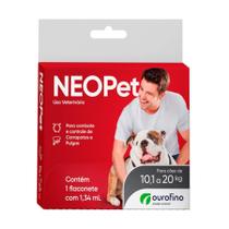 Antipulgas e Carrapatos Neopet Ourofino para Cães 10,1Kg a 20Kg - 1 unidade