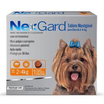 Antipulgas e Carrapatos NexGard 11,3 mg para Cães de 2 a 4kg