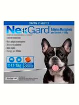Antipulgas e Carrapatos NexGard 28,3 mg para Cães de 4,1 a 10 Kg - 3 tabletes