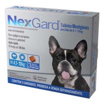 Antipulgas e Carrapatos NexGard 28,3mg Para Cães de 4,1 a 10kg 3 Tabletes