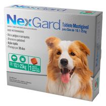 Antipulgas e Carrapatos NexGard 68 mg para Cães de 10,1 a 25 Kg - 1 Tablete