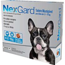 Antipulgas e Carrapatos Nexgard Cães 4,1 a 10Kg 1 comprimido