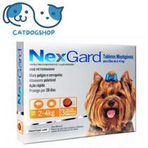 Antipulgas e Carrapatos NexGard p/ Cães de 2 a 4kg - 3UN Tabletes Mastigáveis