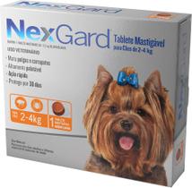Antipulgas e Carrapatos NexGard para Cães de 2 a 4 kg 1 Tablete Antipulgas e Carrapatos NexGard para Cães de 2 a 4 kg 1 Tablete