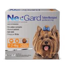 Antipulgas e Carrapatos NexGard para Cães de 2 a 4 kg (3 Tablete) - 24 g Antipulgas e Carrapatos NexGard para Cães de 2 a 4 kg (3 Tablete) - 24 g