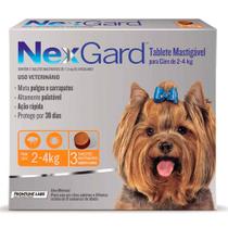 Antipulgas e Carrapatos NexGard para Cães de 2 kg a 4 kg com 3 Tabletes Antipulgas e Carrapatos NexGard para Cães de 2 kg a 4 kg com 3 Tabletes