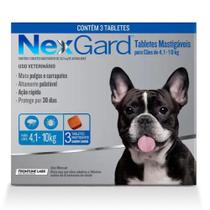 Antipulgas e Carrapatos Nexgard para Cães de 4 a 10Kg C/3 tabletes