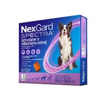 Antipulgas e Carrapatos NexGard Spectra para Cães de 15 a 30 kg (1 Tablete) - 24 g