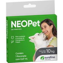 Antipulgas e Carrapatos Ourofino Neopet 0,67mL para Cães até 10 Kg - OURO FINO
