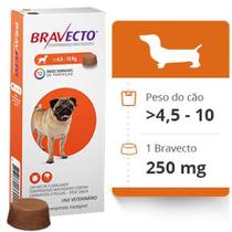antipulgas e carrapatos para cães - Bravecto 4,5 a 10kg - MSD SAÚDE ANIMAL