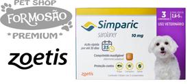 ANTIPULGAS E CARRAPATOS SIMPARIC 10MG 2,6 A 5K - 3 Comprimidos