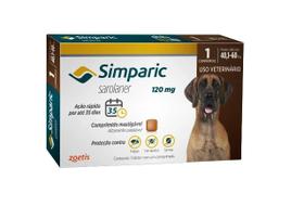 Antipulgas e Carrapatos Simparic 120mg Cães 40,1 A 60kg C/1 Comprimido