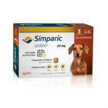 Antipulgas e Carrapatos Simparic Cães de 5,1 a 10kg com 3 Comprimidos - ZOETIS