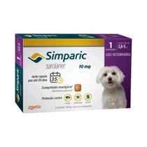 Antipulgas e Carrapatos Simparic para Cães de 2,6 a 5 Kg 1 comprimido - Zoetis