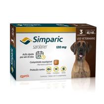 Antipulgas e Carrapatos Simparic para Cães de 40,1 a 60 kg (3 Unidades) - 120 mg VALIDADE FEVEREIRO 2026
