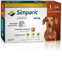 Antipulgas e Carrapatos Simparic para Cães de 5,1 A 10kg - 1 comprimido