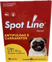 Antipulgas e Carrapatos Spot Line Cães de 2 a 10kg C/ 1 Pipeta - Coveli