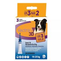 Antipulgas e Carrapatos Vectra 3D 3,6mL para Cães de 10 a 25Kg Leve 3 Pague 2 - Ceva